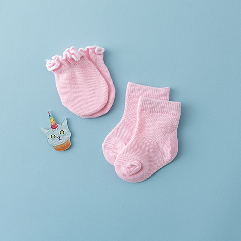 RebornPals™ Toddler Pale Pink Gloves Socks Set