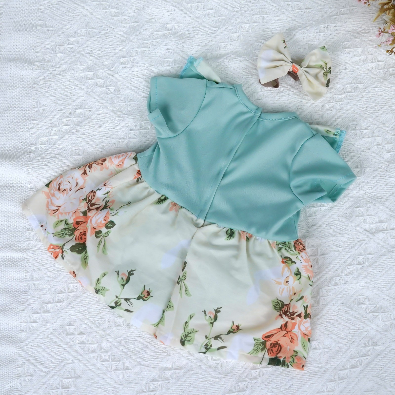 RebornPals™ Mint Green&Pink Rose Lover For Baby Dolls