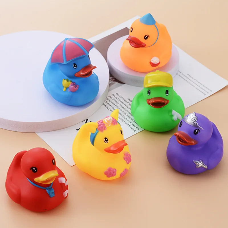 Cute Little Yellow Duck Rubber Baby Bath Toys