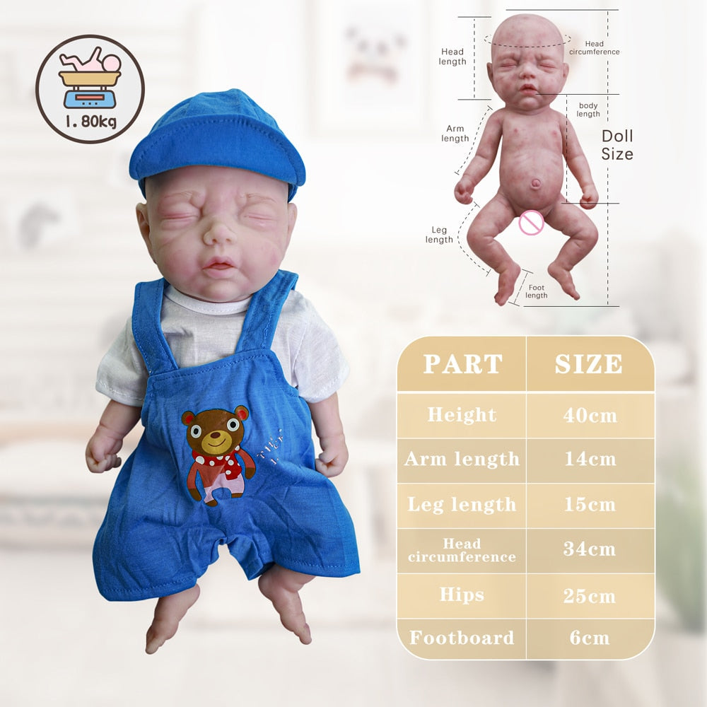 Finn - Squishy Platinum Full Body Silicone Reborn Baby Doll