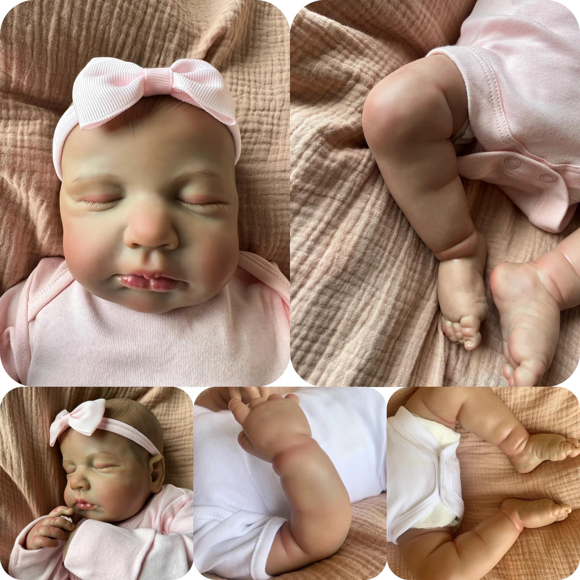 17inches/22inches “Lillte April” Unpainted Sleeping, 51% OFF